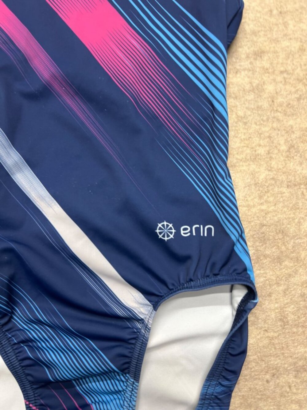 Erin Blue Pink Sportsplex Classic Gymnastics Leotard Child Medium LEO Meet - Picture 3 of 6